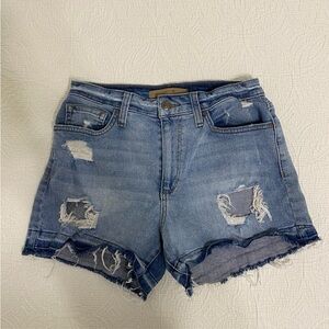 Joe's Light Blue Distressed Jean Shorts